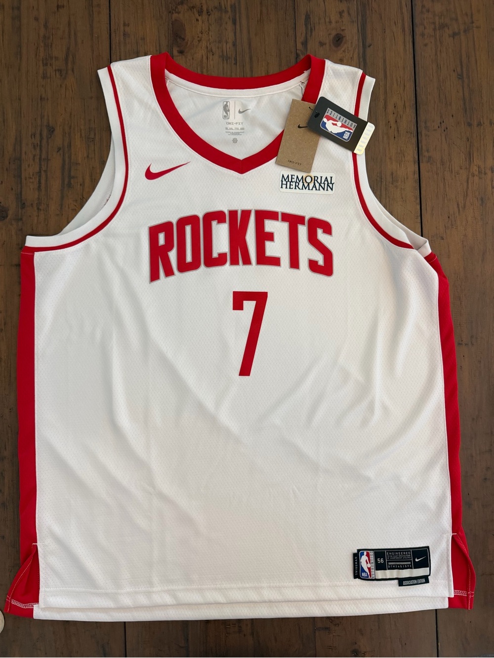 Nike Kevin Durant Houston Rockets Swingman Jersey White 2XL NWT
